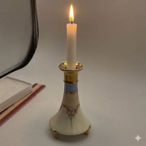 Vintage Gotham hand painted candle stick holder.